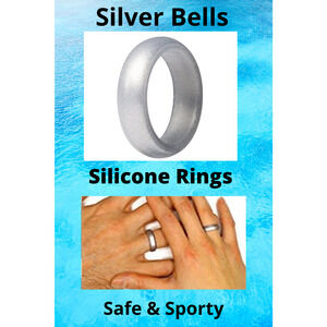 Silicone Wedding Rings For Women - SILVER Lot of 1